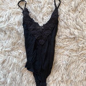 Forever 21 Black Strappy Bodysuit